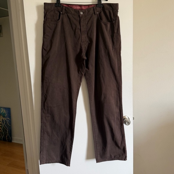 Ermenegildo Zegna Other - Ermenegildo Zegna Men’s Designer Brown Cotton Straight Leg Jeans size 42 EUC